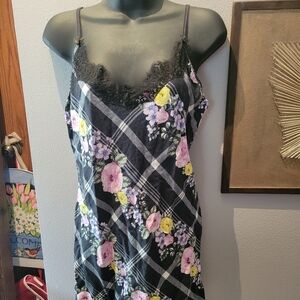 Victoria's secret floral and plaid nightie